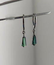 Boutique Silk Sterling Silver Gem Stone Drop Earrings