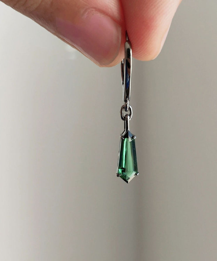 Boutique Silk Sterling Silver Gem Stone Drop Earrings