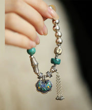 Boutique Silk Sterling Silver Turquoise Bracelets Charm Bracelet