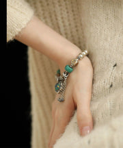 Boutique Silk Sterling Silver Turquoise Bracelets Charm Bracelet