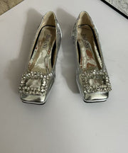 Boutique Splicing Flat Shoes Women Black Faux Leather Zircon
