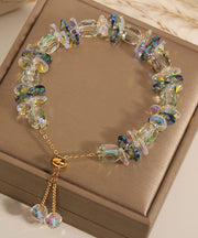Boutique White Copper Overgild Crystal Beading Charm Bracelet