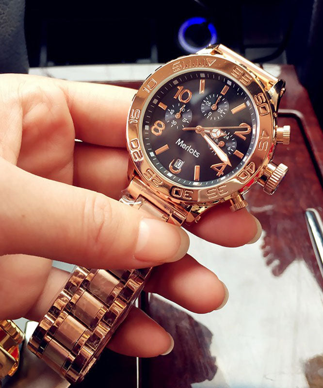 Boutique White Stainless Steel Quartz Movement Machinery Watches