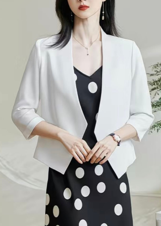 Brief Light Khaki V Neck Patchwork Coat Bracelet Sleeve