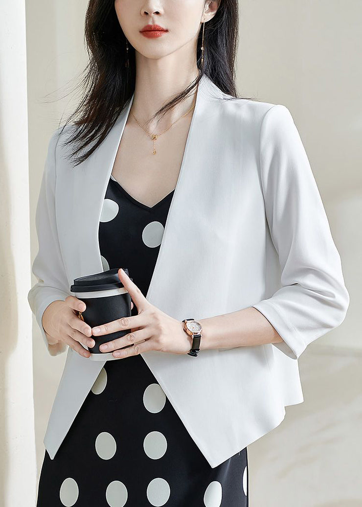 Brief Light Khaki V Neck Patchwork Coat Bracelet Sleeve