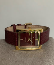 Brief Mulberry Metal Leather Quartz Movement Watches