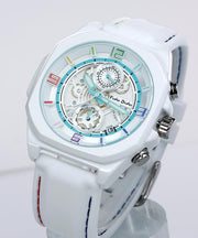 Brief White Silicone Rubber Movement Sapphire Crystal Watches