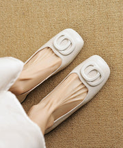 Brown Comfy Cowhide Leather Splicing Penny Loafers