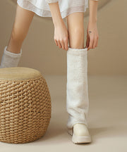 Brown Platform Teddy Faux Fur Stylish Splicing Boots