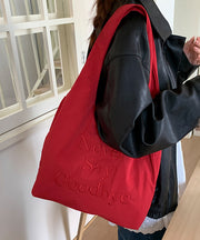 Casual Blue Embroideried Canvas Large Capacity Shoulder Bag