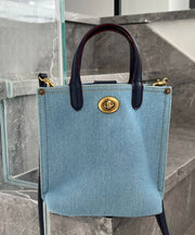 Casual Blue Large Capacity Versatile Denim Tote Handbag