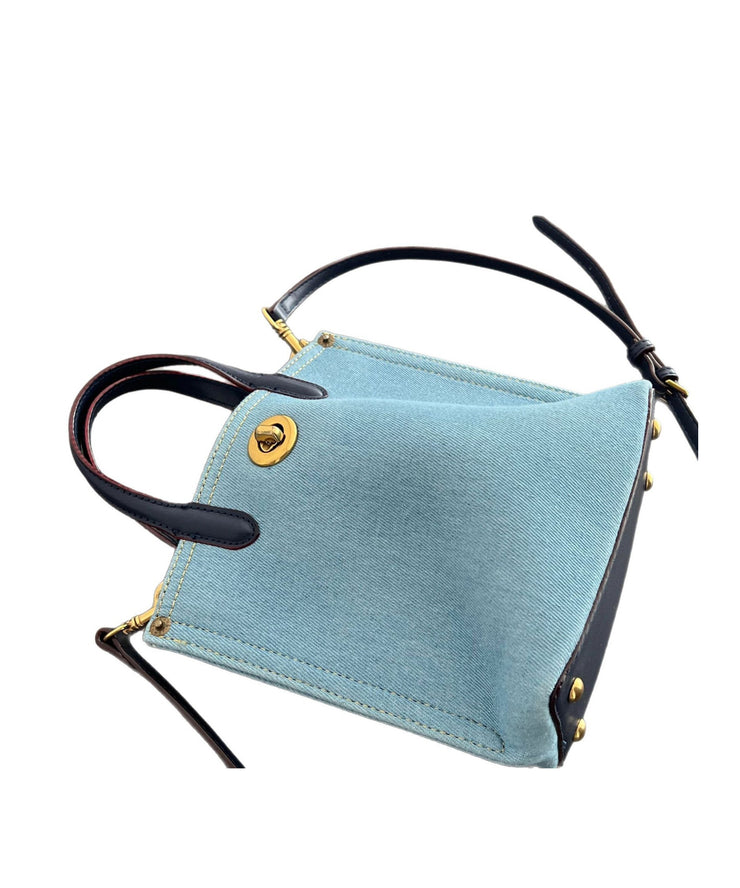 Casual Blue Large Capacity Versatile Denim Tote Handbag
