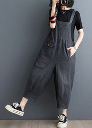 Casual Blue Oversized Denim Jumpsuits Summer