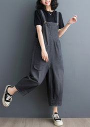 Casual Blue Oversized Denim Jumpsuits Summer