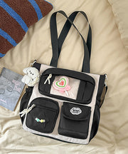 Casual Blue Pockets Large Capacity Shoulder Bag