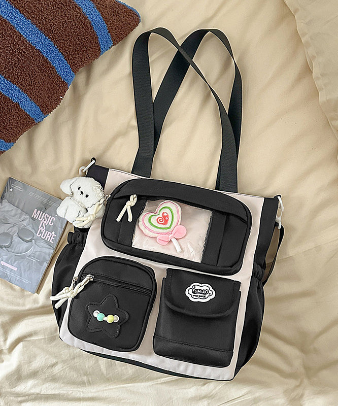 Casual Blue Pockets Large Capacity Shoulder Bag
