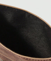 Casual Brown Tasseled Rivet Faux Leather Messenger Bag