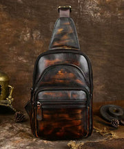 Casual Coffee Calf Leather Versatile Shoulder Bag