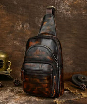 Casual Coffee Calf Leather Versatile Shoulder Bag