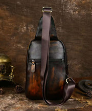 Casual Coffee Calf Leather Versatile Shoulder Bag