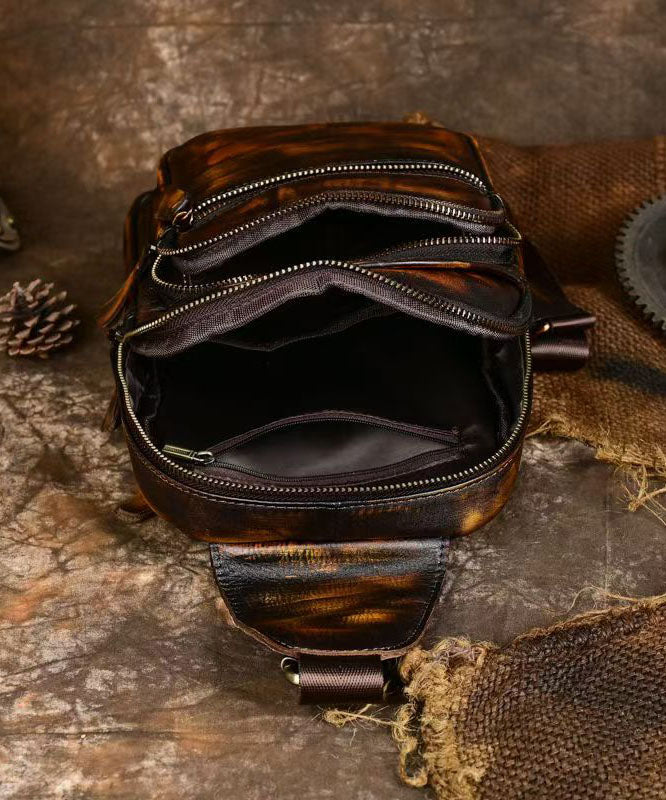 Casual Coffee Calf Leather Versatile Shoulder Bag