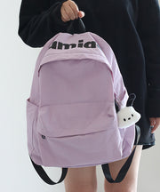 Casual Green Large Capacity Solid Durable Nylon Backpack Bag