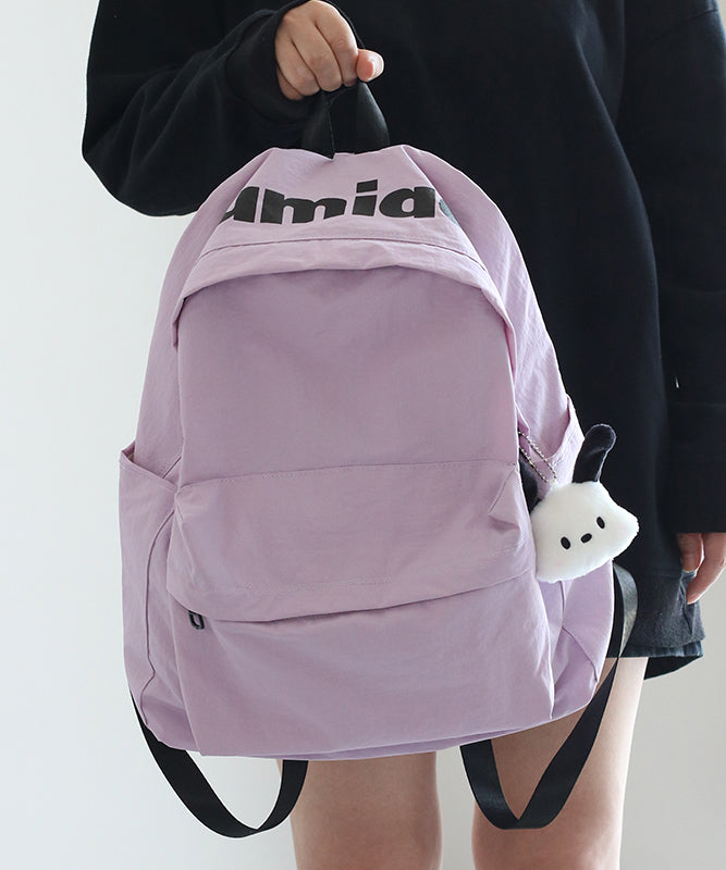 Casual Green Large Capacity Solid Durable Nylon Backpack Bag