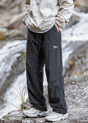 Casual Green Wrinkled Pockets Cotton Mens Pants Summer