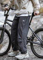 Casual Green Wrinkled Pockets Cotton Mens Pants Summer