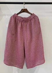 Casual Khaki Oversized Plaid Linen Harem Pants Summer