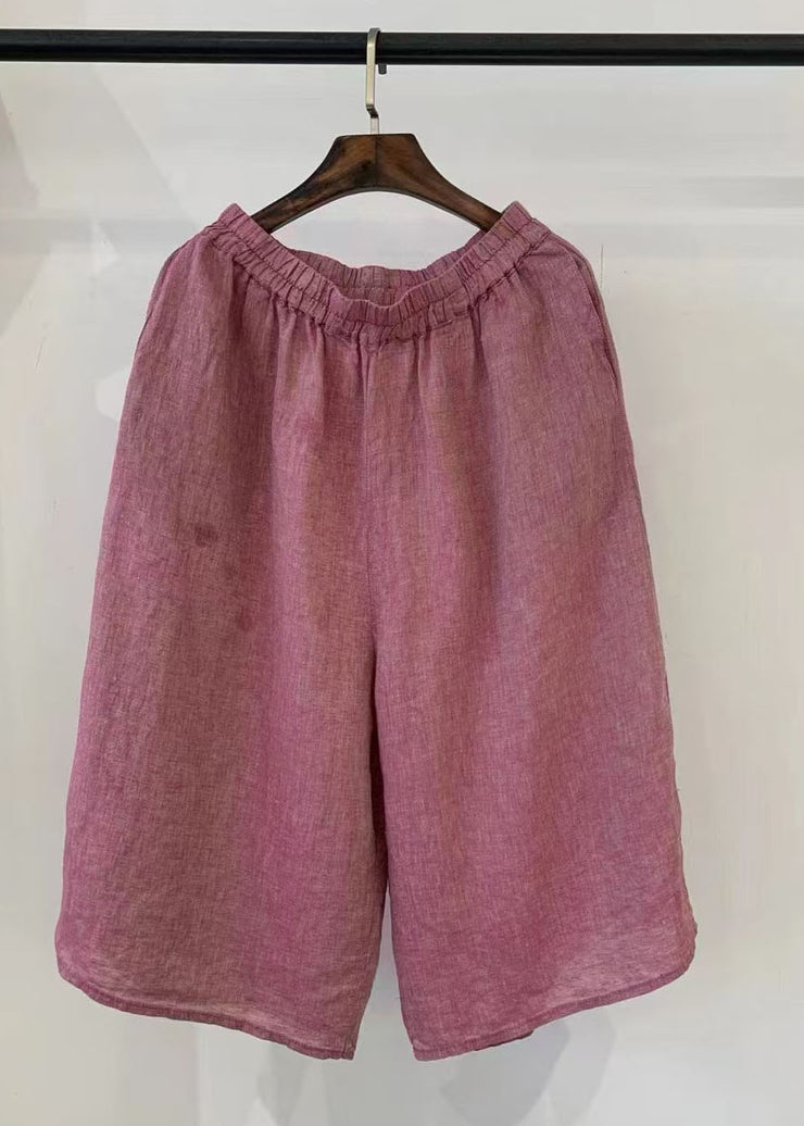 Casual Khaki Oversized Plaid Linen Harem Pants Summer