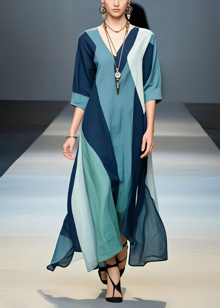 Casual Multicolour Asymmetrical Design Cotton Holiday Dress Summer