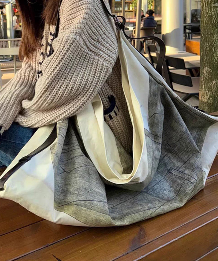 Casual Print Large Capacity Canvas Shoulder Bag