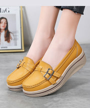 Casual Splicing Platform Penny Loafers Red Cowhide Leather