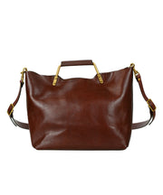 Casual Versatile Black Calf Leather Tote Bag