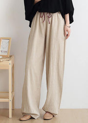 Casual yellow polka dots trousers women 2025 new spring and summer bloomers linen high waist carrot pants