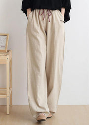 Casual yellow polka dots trousers women 2025 new spring and summer bloomers linen high waist carrot pants