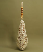 Chic Beige Hollow Out Straw Woven Women Shoulder Bags