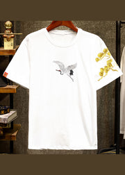 Chic Black Embroideried  T Shirts Men Apparel Summer