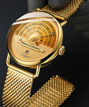 Chic Black Stainless Steel Machinery Watches