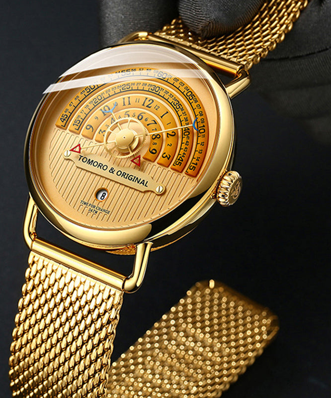 Chic Black Stainless Steel Machinery Watches