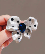 Chic Blue Alloy Crystal Butterfly Hairpin