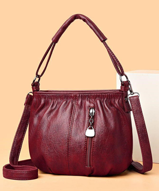 Chic Brown Versatile Faux Leather Shoulder Bag