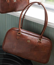 Chic Coffee Faux Leather Durable Shoulder Bag