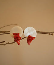 Chic Colorblock Alloy Shell Stud Earrings