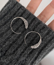 Chic Gold Copper Overgild Ear Of Wheat Hoop Earrings