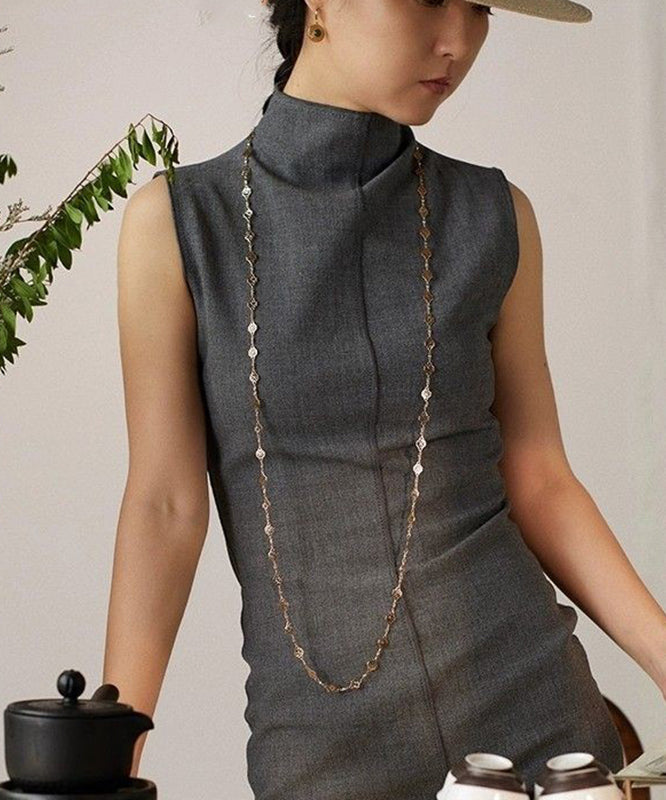 Chic Gold Copper Overgild Hollow Out Floral Sweater Lariat Necklace