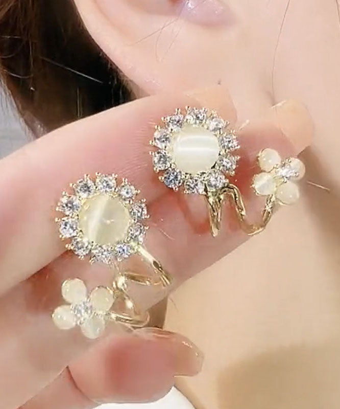Chic Gold Copper Overgild Zircon Cat&