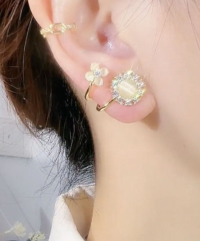 Chic Gold Copper Overgild Zircon Cat&