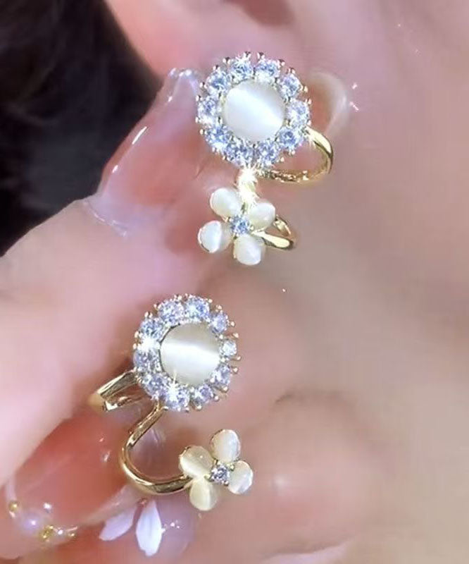 Chic Gold Copper Overgild Zircon Cat&